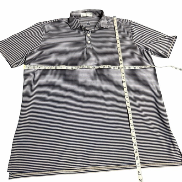 Holderness & Bourne The Maxwell Navy Striped Polo Shirt Size XL - Picture 2 of 7
